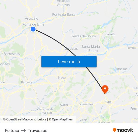 Feitosa to Travassós map