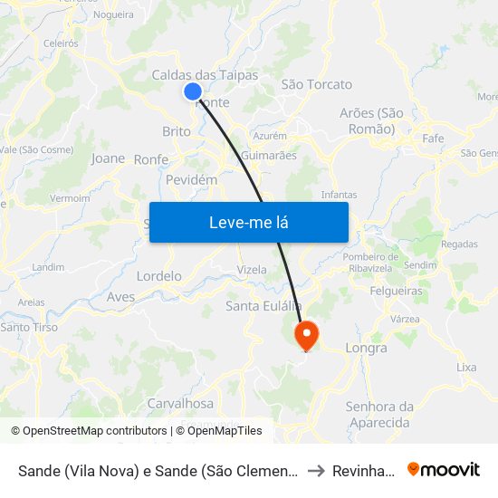 Sande (Vila Nova) e Sande (São Clemente) to Revinhade map