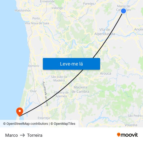 Marco to Torreira map