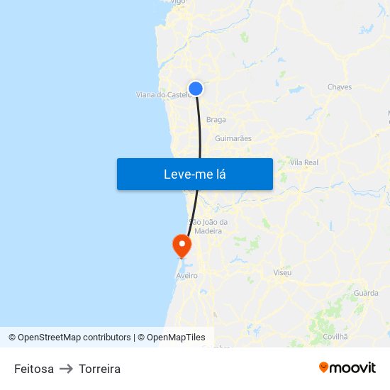 Feitosa to Torreira map