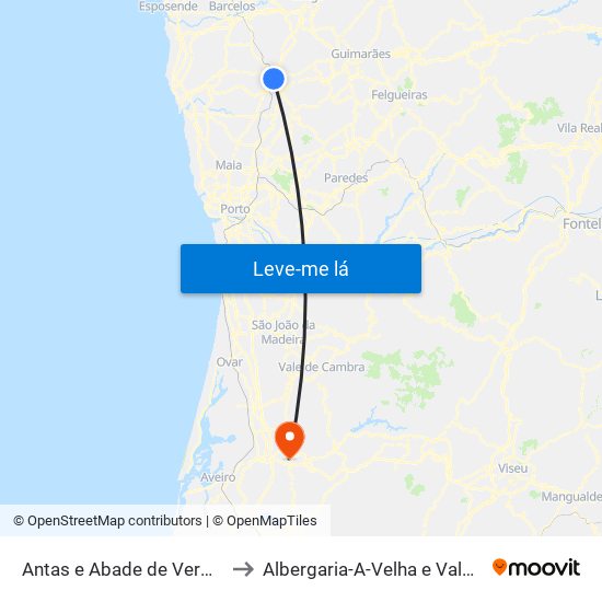 Antas e Abade de Vermoim to Albergaria-A-Velha e Valmaior map