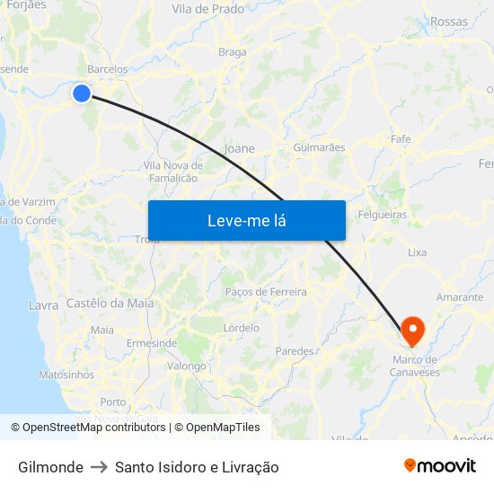 Gilmonde to Santo Isidoro e Livração map