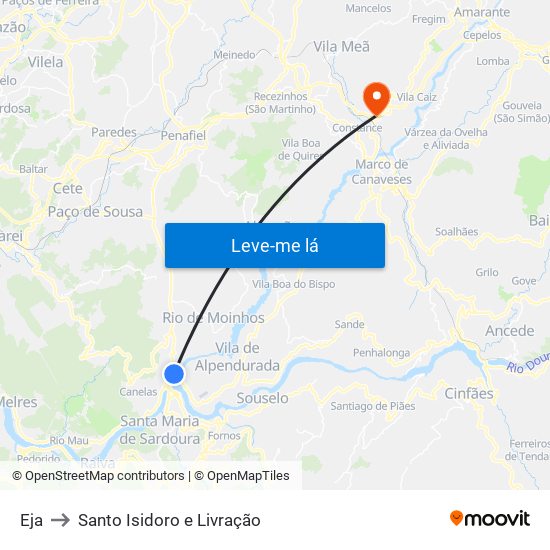 Eja to Santo Isidoro e Livração map