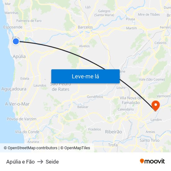 Apúlia e Fão to Seide map