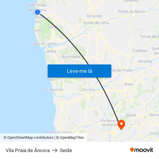 Vila Praia de Âncora to Seide map