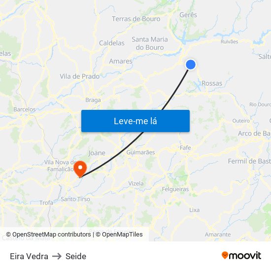 Eira Vedra to Seide map