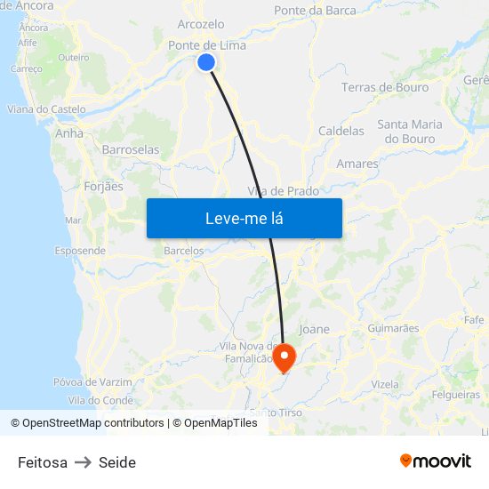 Feitosa to Seide map