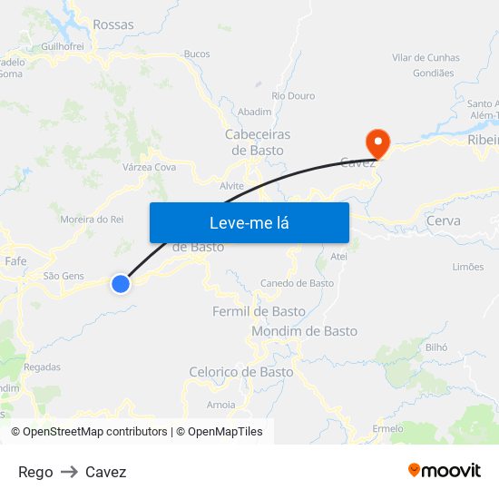 Rego to Cavez map