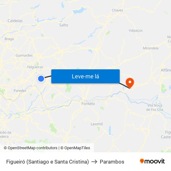 Figueiró (Santiago e Santa Cristina) to Parambos map