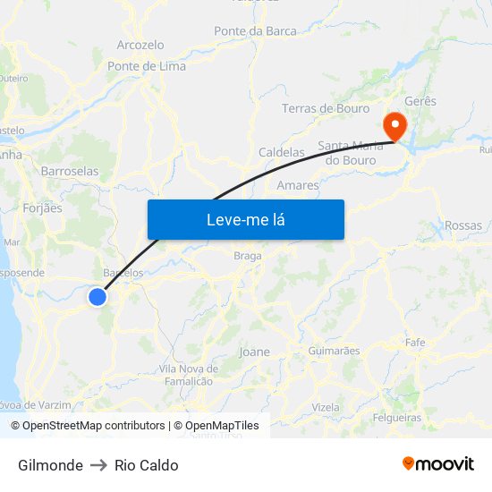 Gilmonde to Rio Caldo map