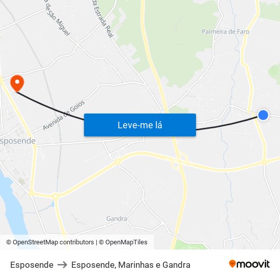 Esposende to Esposende, Marinhas e Gandra map