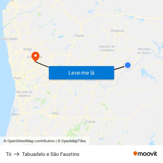 Tó to Tabuadelo e São Faustino map