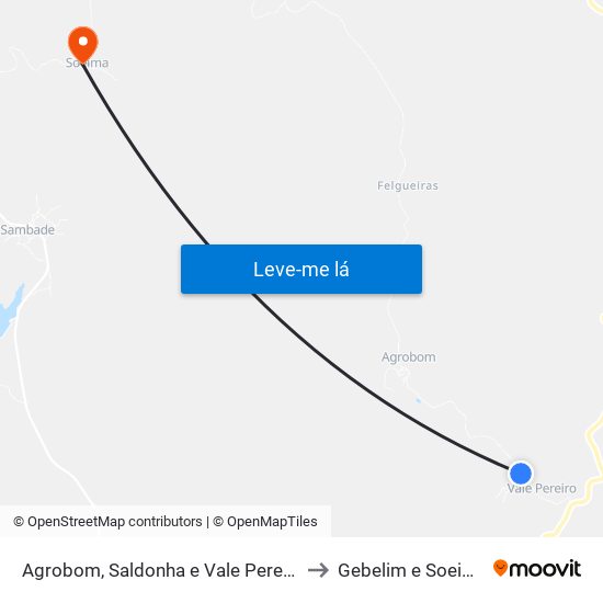 Agrobom, Saldonha e Vale Pereiro to Gebelim e Soeima map