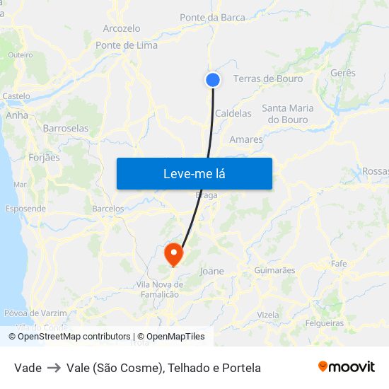 Vade to Vale (São Cosme), Telhado e Portela map