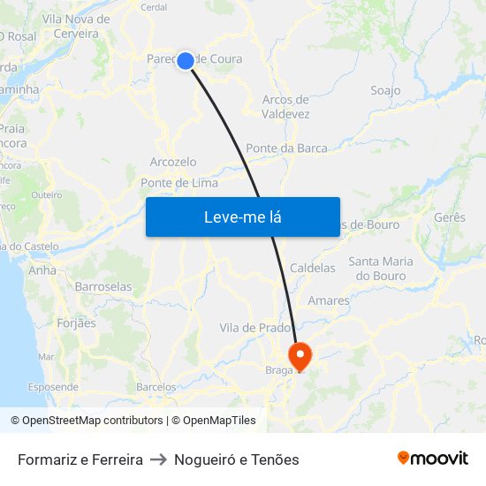 Formariz e Ferreira to Nogueiró e Tenões map