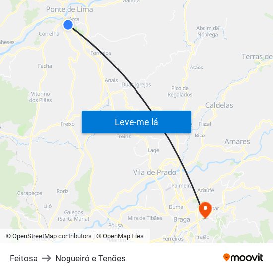 Feitosa to Nogueiró e Tenões map