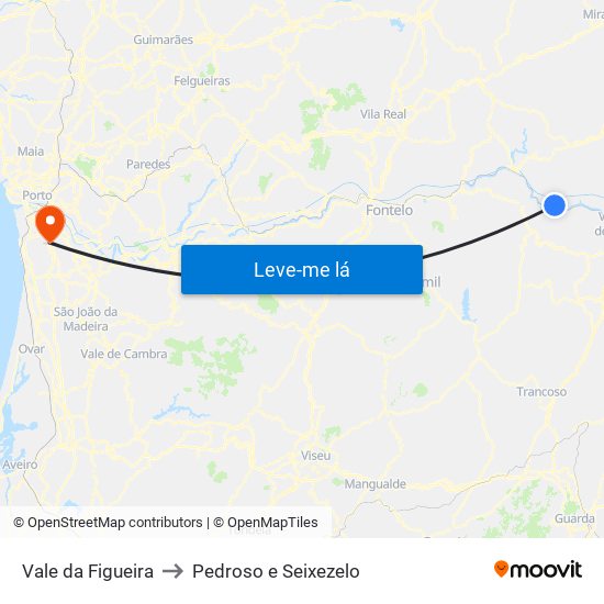 Vale da Figueira to Pedroso e Seixezelo map