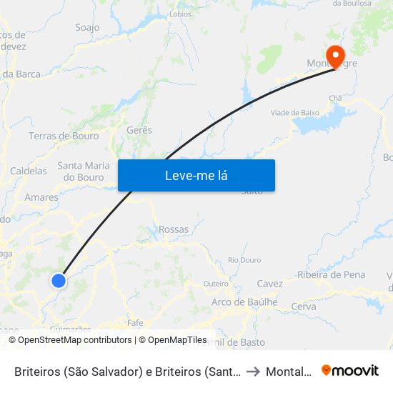 Briteiros (São Salvador) e Briteiros (Santa Leocádia) to Montalegre map