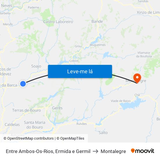 Entre Ambos-Os-Rios, Ermida e Germil to Montalegre map