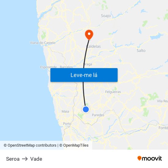 Seroa to Vade map