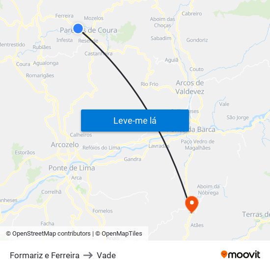 Formariz e Ferreira to Vade map