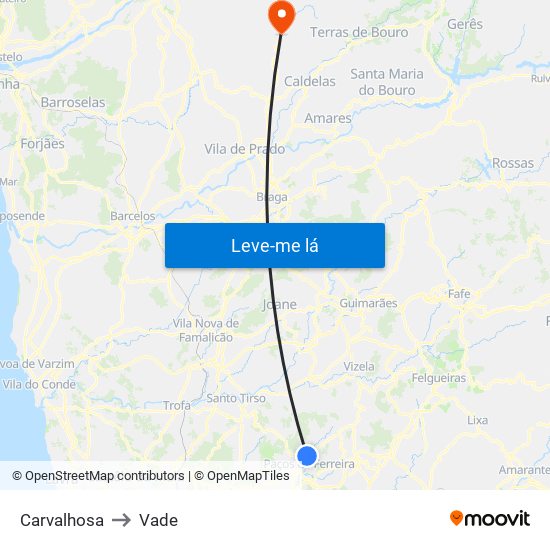 Carvalhosa to Vade map