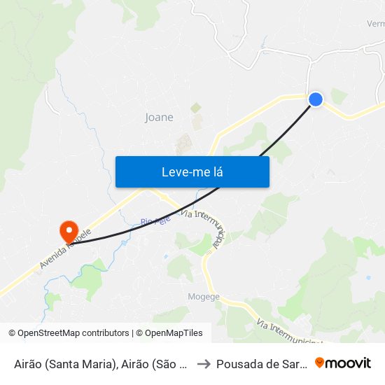 Airão (Santa Maria), Airão (São João) e Vermil to Pousada de Saramagos map