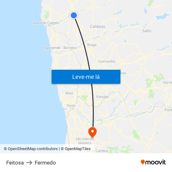 Feitosa to Fermedo map