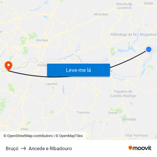 Bruçó to Ancede e Ribadouro map