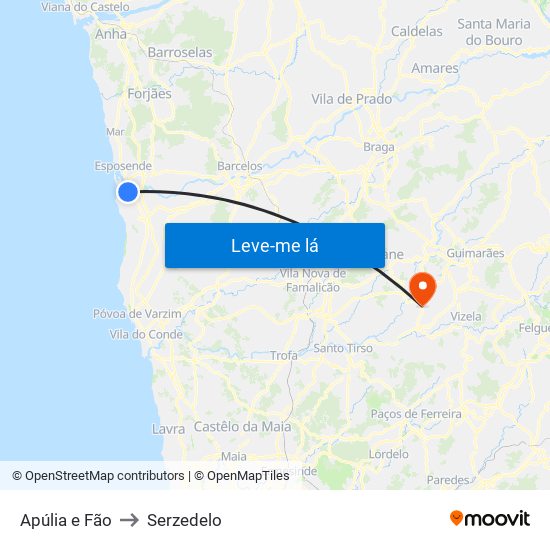 Apúlia e Fão to Serzedelo map