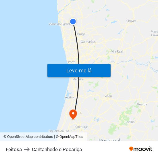 Feitosa to Cantanhede e Pocariça map