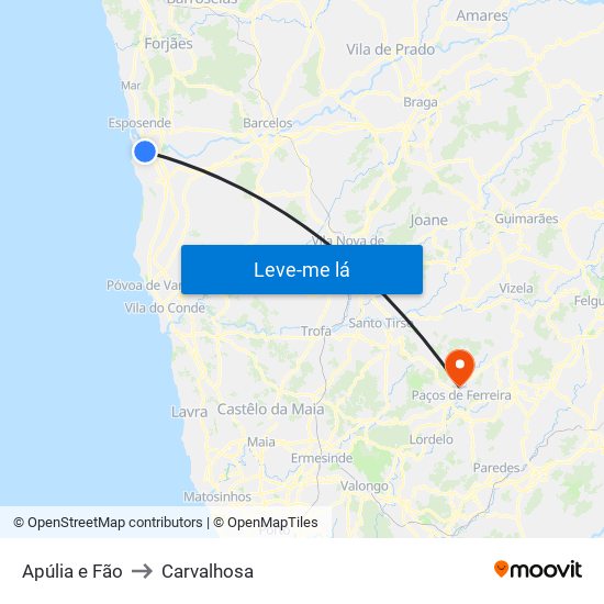 Apúlia e Fão to Carvalhosa map