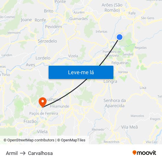 Armil to Carvalhosa map