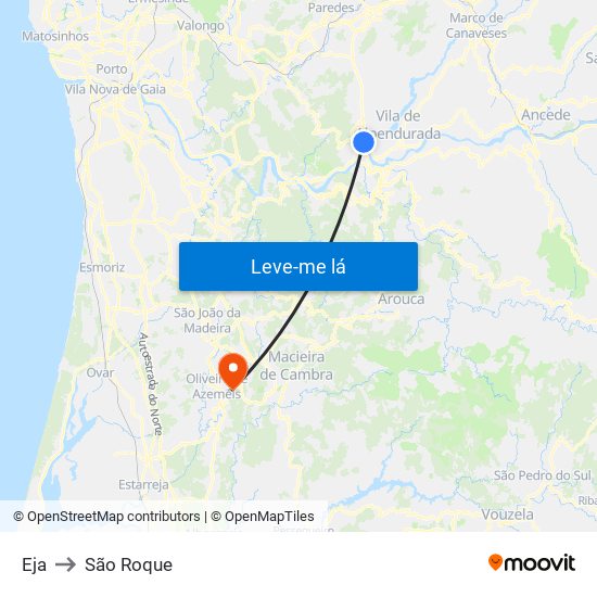 Eja to São Roque map