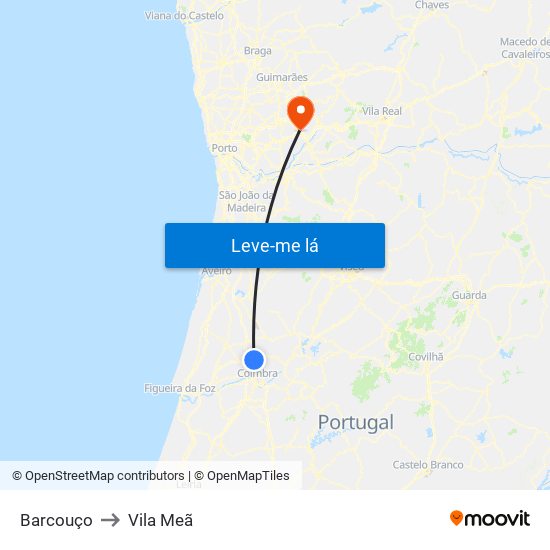 Barcouço to Vila Meã map