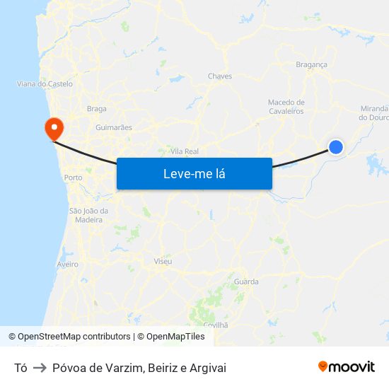 Tó to Póvoa de Varzim, Beiriz e Argivai map