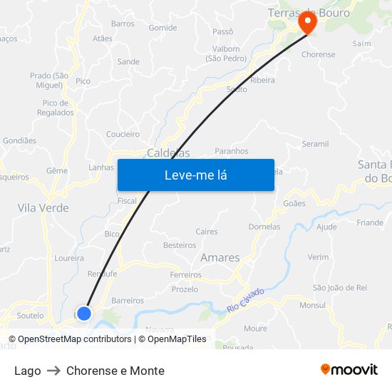 Lago to Chorense e Monte map