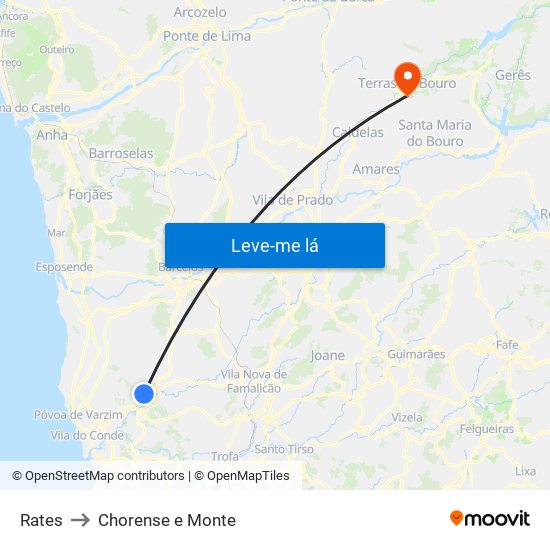 Rates to Chorense e Monte map