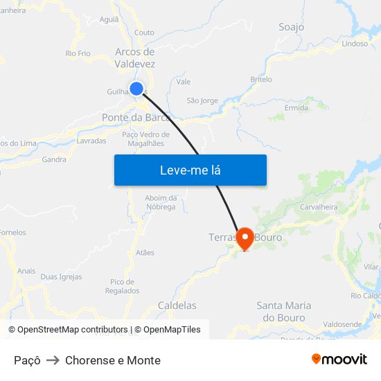 Paçô to Chorense e Monte map