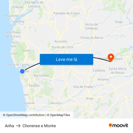 Anha to Chorense e Monte map