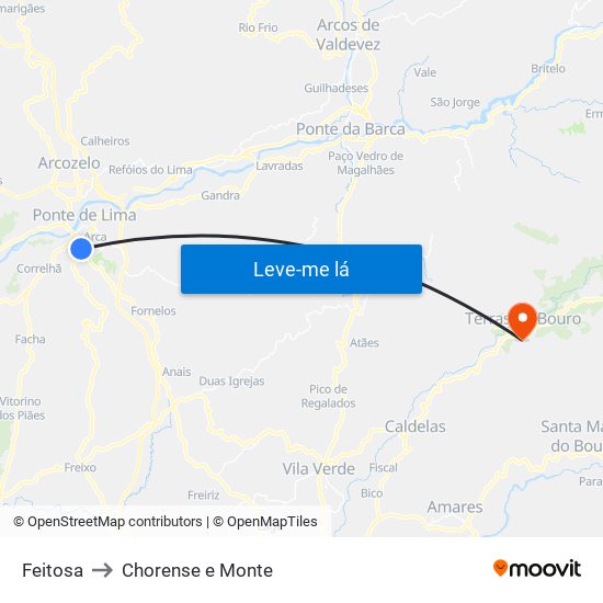 Feitosa to Chorense e Monte map