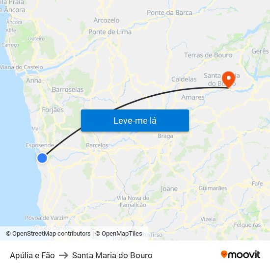 Apúlia e Fão to Santa Maria do Bouro map