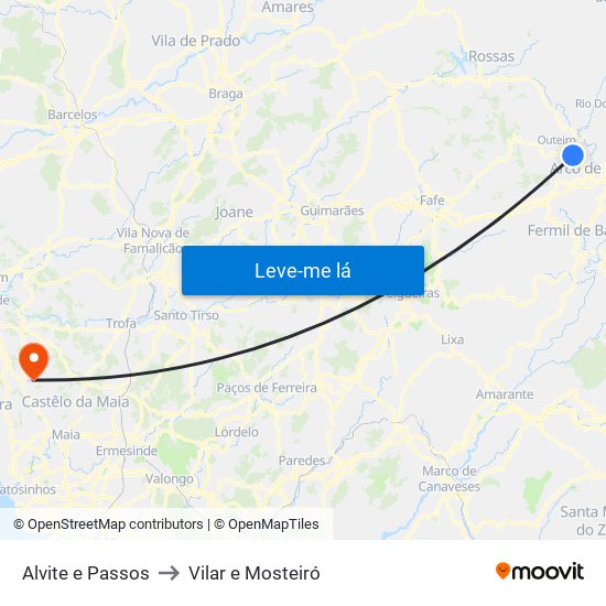 Alvite e Passos to Vilar e Mosteiró map