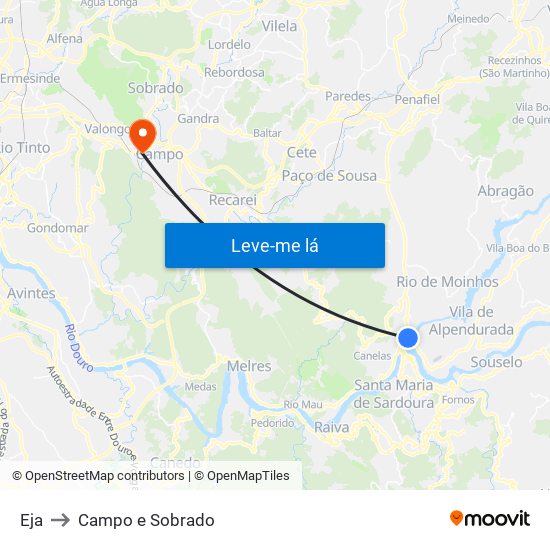 Eja to Campo e Sobrado map