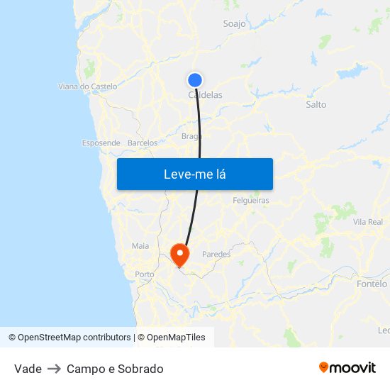 Vade to Campo e Sobrado map