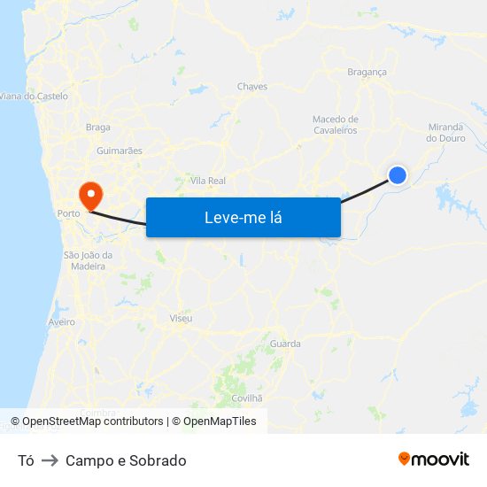 Tó to Campo e Sobrado map