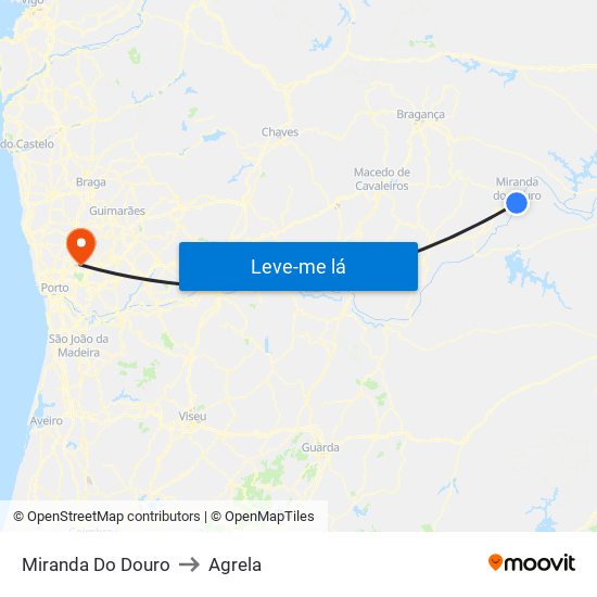 Miranda Do Douro to Agrela map