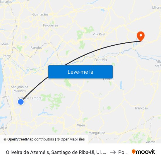 Oliveira de Azeméis, Santiago de Riba-Ul, Ul, Macinhata da Seixa e Madail to Pombal map