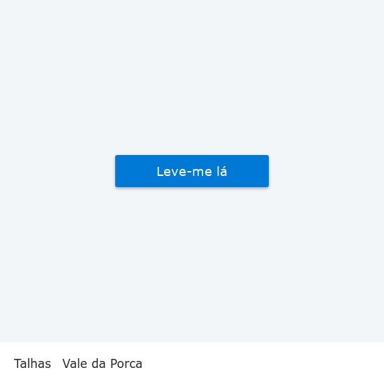 Talhas to Vale da Porca map