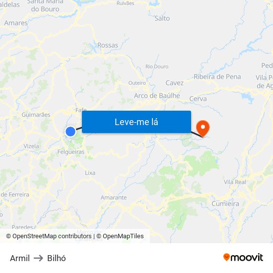 Armil to Bilhó map